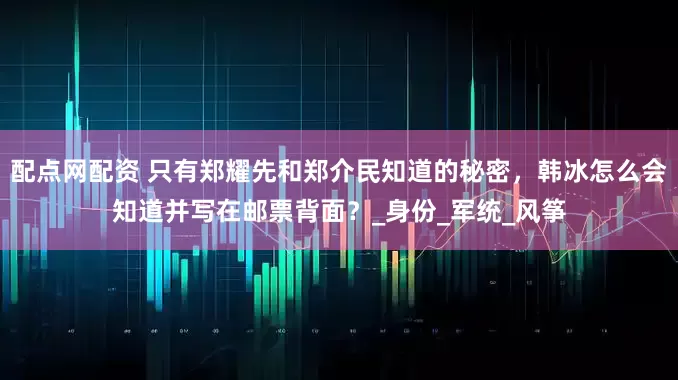 配点网配资 只有郑耀先和郑介民知道的秘密，韩冰怎么会知道并写在邮票背面？_身份_军统_风筝