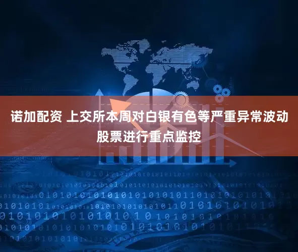 诺加配资 上交所本周对白银有色等严重异常波动股票进行重点监控